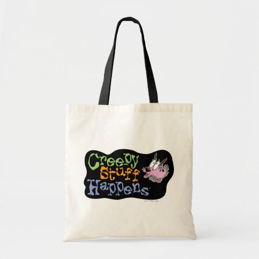 Moed de laffe hond | Creepy Stuff gebeurt Tote Bag (Voorkant)