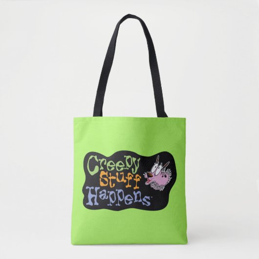 Moed de laffe hond | Creepy Stuff gebeurt Tote Bag (Voorkant)