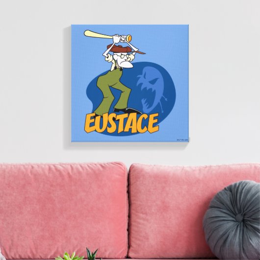 Moed de laffe hond | Eustace Graphic Canvas Afdruk (Insitu (Woonkamer))