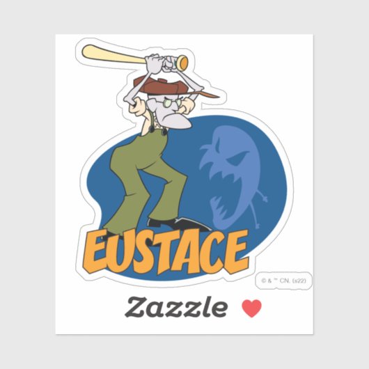 Moed de laffe hond | Eustace Graphic Sticker (Vel)