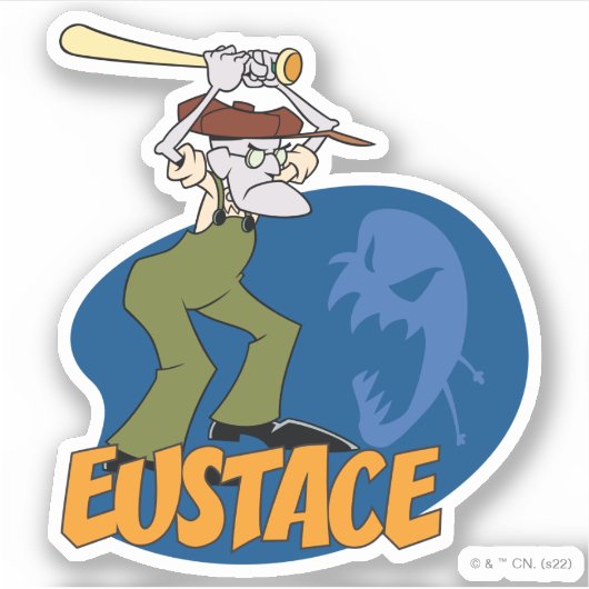 Moed de laffe hond | Eustace Graphic Sticker (Voorkant)