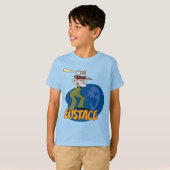 Moed de laffe hond | Eustace Graphic T-shirt (Voorkant volledig)