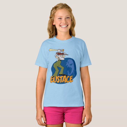 Moed de laffe hond | Eustace Graphic T-shirt (Voorkant volledig)