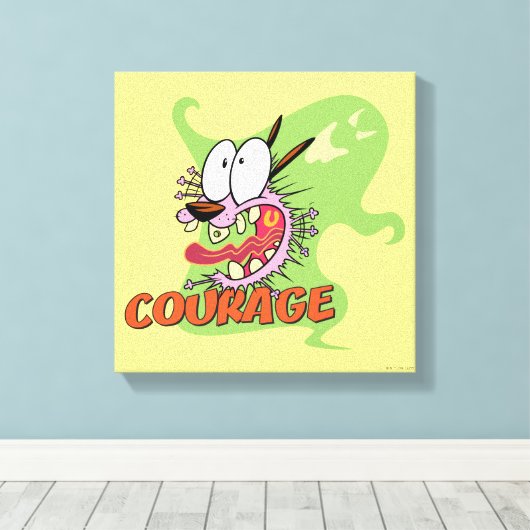 Moed de laffe hond | Ghost Graphic Canvas Afdruk (Insitu (Houten vloer))