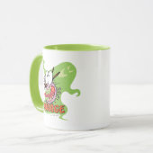 Moed de laffe hond | Ghost Graphic Mok (Voorkant links)