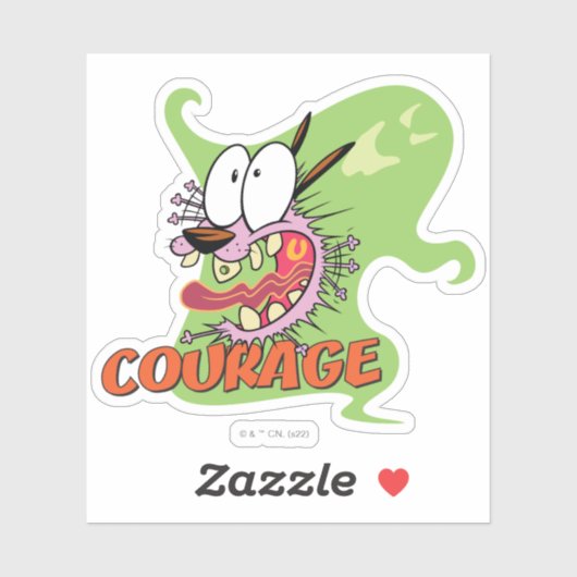 Moed de laffe hond | Ghost Graphic Sticker (Vel)