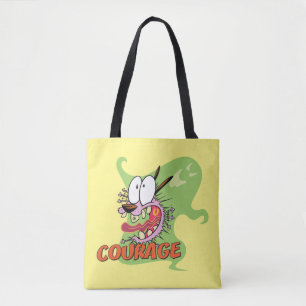 Moed de laffe hond Ghost Graphic Tote Bag
