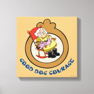 Moed de laffe hond   Good Dog Courage Canvas Afdruk
