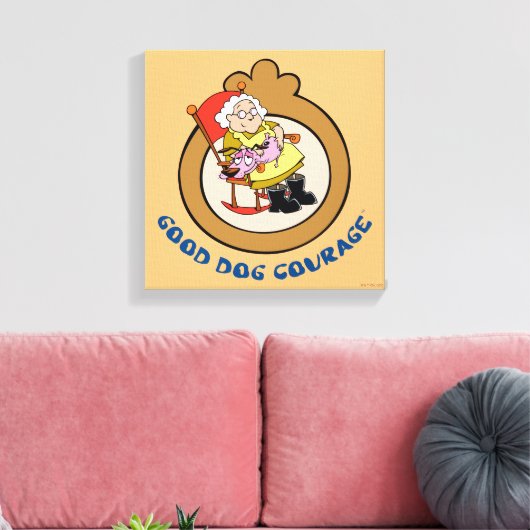 Moed de laffe hond | Good Dog Courage Canvas Afdruk (Insitu (Woonkamer))