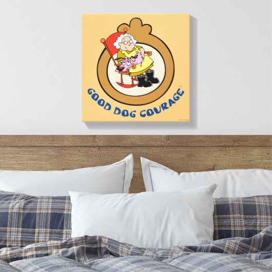 Moed de laffe hond | Good Dog Courage Canvas Afdruk (Insitu (Slaapkamer))