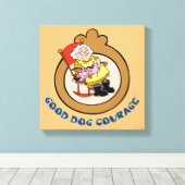 Moed de laffe hond | Good Dog Courage Canvas Afdruk (Insitu (Houten vloer))