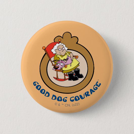 Moed de laffe hond | Good Dog Courage Ronde Button 5,7 Cm (Voorkant)