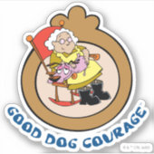 Moed de laffe hond | Good Dog Courage Sticker (Voorkant)