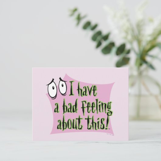 Moed de laffe hond | Ik heb een slecht gevoel.. Briefkaart (Staand voorkant)