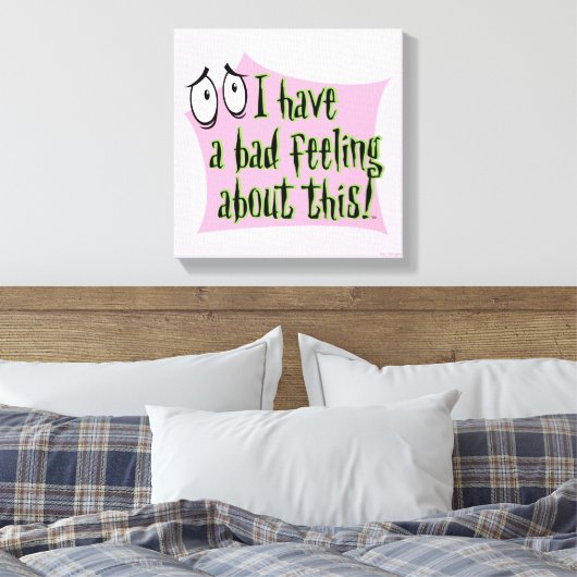 Moed de laffe hond | Ik heb een slecht gevoel.. Canvas Afdruk (Insitu (Slaapkamer))