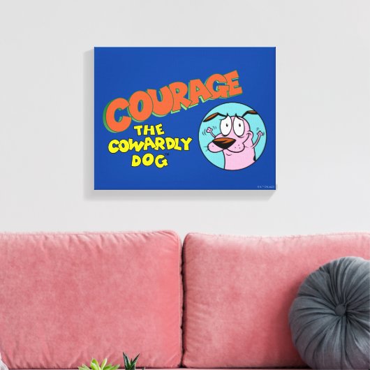 Moed de laffe hond | LOGO SHOW Canvas Afdruk (Insitu (Woonkamer))