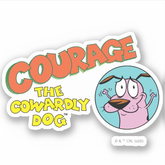 Moed de laffe hond | LOGO SHOW Sticker (Voorkant)