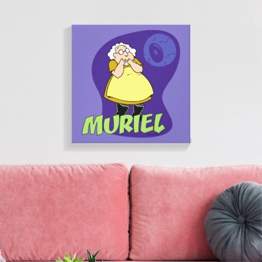 Moed de laffe hond | Muriel Graphic Canvas Afdruk (Insitu (Woonkamer))