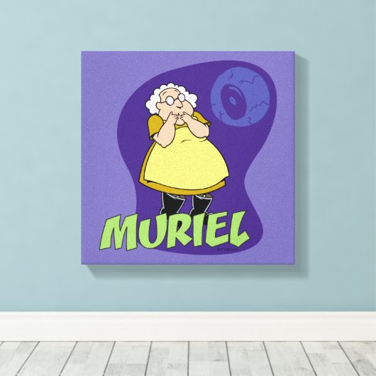 Moed de laffe hond | Muriel Graphic Canvas Afdruk (Insitu (Houten vloer))
