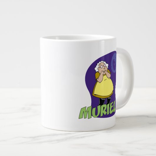 Moed de laffe hond | Muriel Graphic Grote Koffiekop (Voorkant rechts)