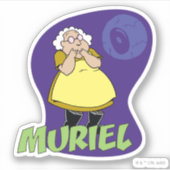 Moed de laffe hond | Muriel Graphic Sticker (Voorkant)