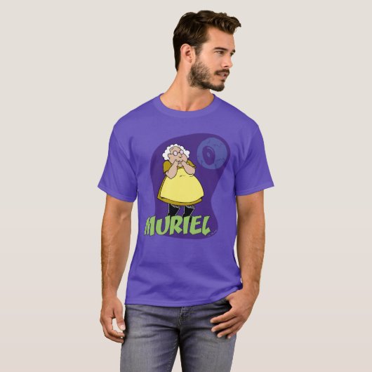 Moed de laffe hond | Muriel Graphic T-shirt (Voorkant volledig)