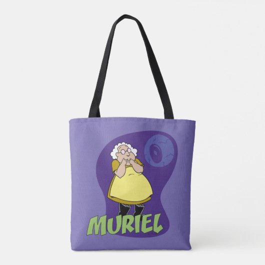 Moed de laffe hond | Muriel Graphic Tote Bag (Achterkant)