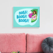 Moed de laffe hond | Ooga Booga Booga! Canvas Afdruk (Insitu (Woonkamer))