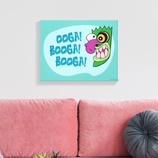 Moed de laffe hond | Ooga Booga Booga! Canvas Afdruk (Insitu (Woonkamer))