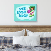 Moed de laffe hond | Ooga Booga Booga! Canvas Afdruk (Insitu (Slaapkamer))
