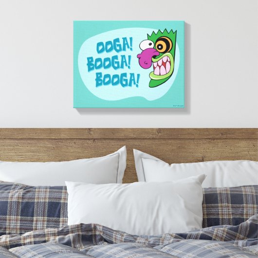 Moed de laffe hond | Ooga Booga Booga! Canvas Afdruk (Insitu (Slaapkamer))