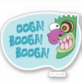 Moed de laffe hond | Ooga Booga Booga! Sticker (Voorkant)