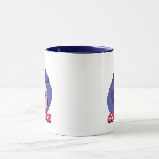 Moed de laffe hond | Schaduwafbeelding Mok (Midden)