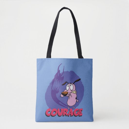Moed de laffe hond | Schaduwafbeelding Tote Bag (Voorkant)