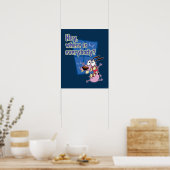 Moed de laffe hond | Waar is iedereen? Poster (Keuken)