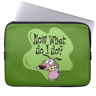 Moed de laffe hond   Wat moet ik nu doen? Laptop Sleeve