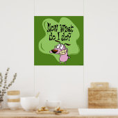 Moed de laffe hond | Wat moet ik nu doen? Poster (Keuken)