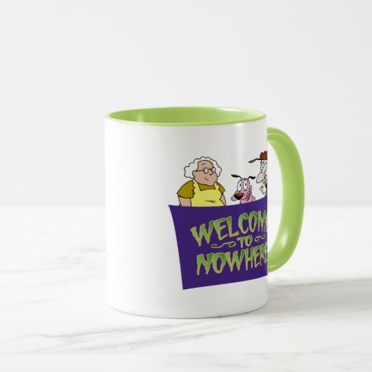 Moed de laffe hond | Welkom in Nergens Mok (Voorkant rechts)