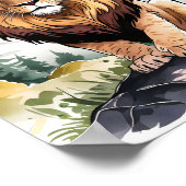 Moed door Christus Christelijke peutermuurkunst Poster (Hoek)