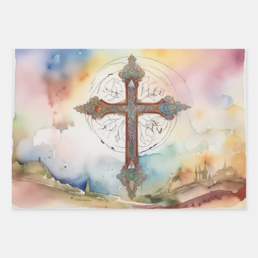 Moed door het geloof inpakpapier vel (Voorkant)