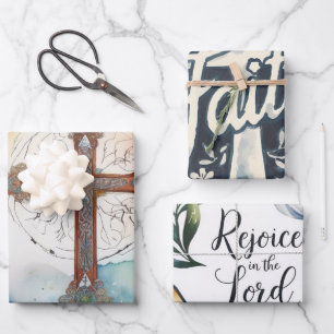 Moed door het geloof inpakpapier vel