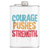 Moed duwt kracht heupfles (Voorkant)