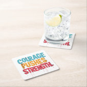 Moed duwt kracht kartonnen onderzetters (Insitu)