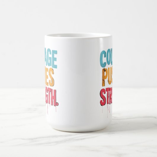 Moed duwt kracht magische mok (Midden)