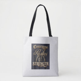 Moed duwt kracht tote bag