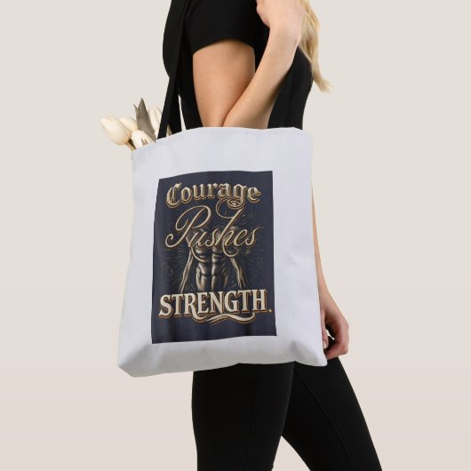 Moed duwt kracht tote bag (Dichtbij)