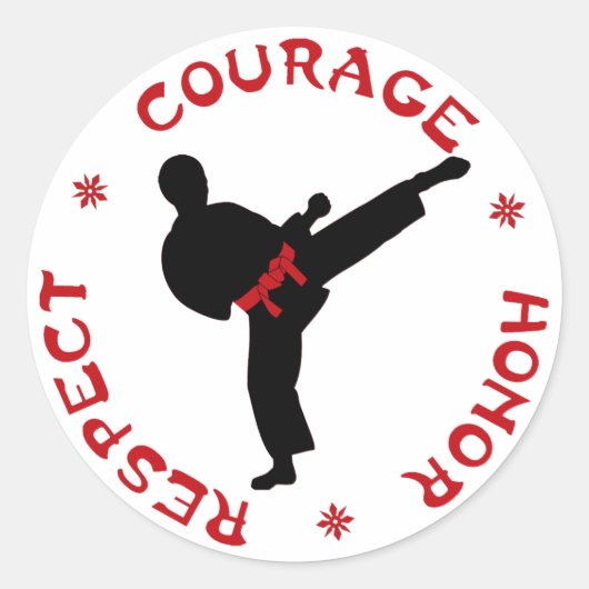 Moed Eer Respect man stickers (Voorkant)