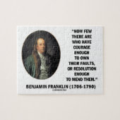 Moed eigen fouten resolutie Franklin Quote Legpuzzel (Horizontaal)