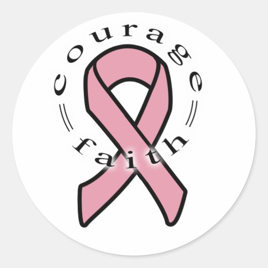 Moed en Geloof Ronde Sticker (Voorkant)