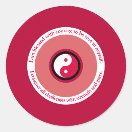 Moed en kracht Red Evil Eye Ronde Sticker